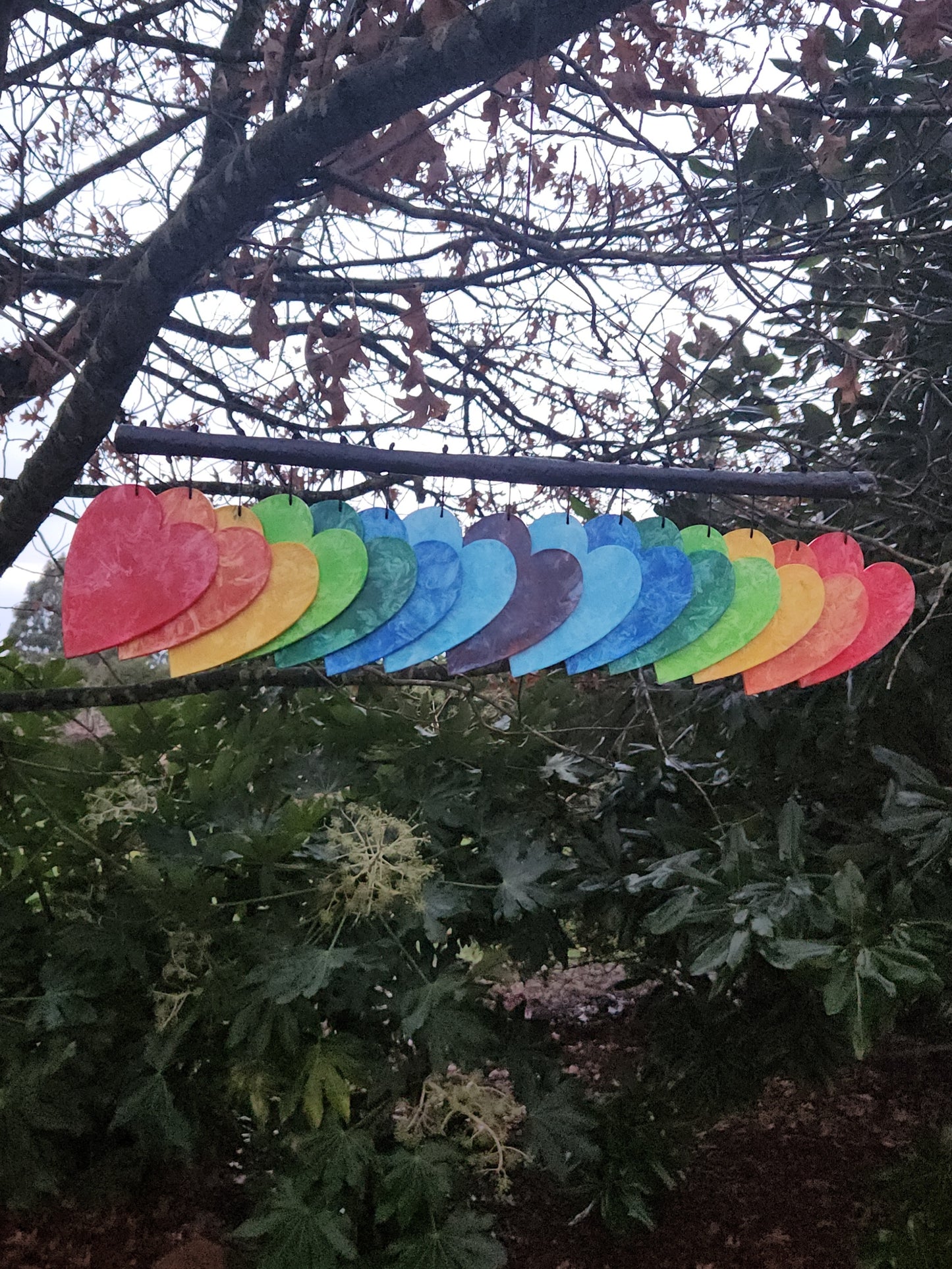 "Just Be Nice" Windchime / Large Hearts