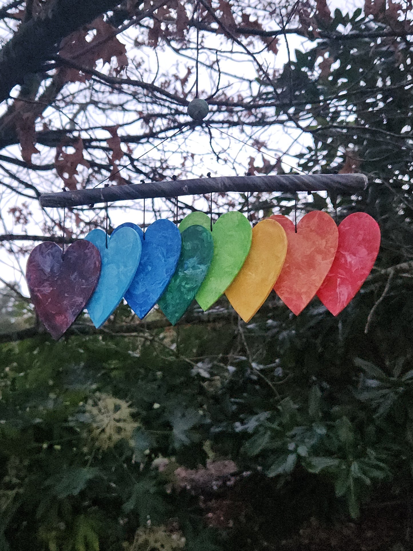 "Just Be Nice" Windchime / Large Hearts