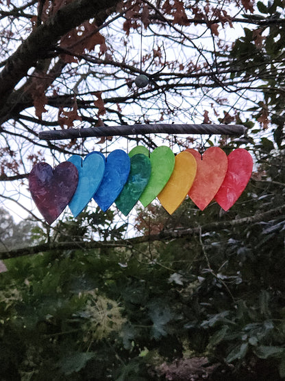 "Just Be Nice" Windchime / Large Hearts