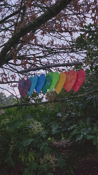 "Just Be Nice" Windchime / Large Hearts